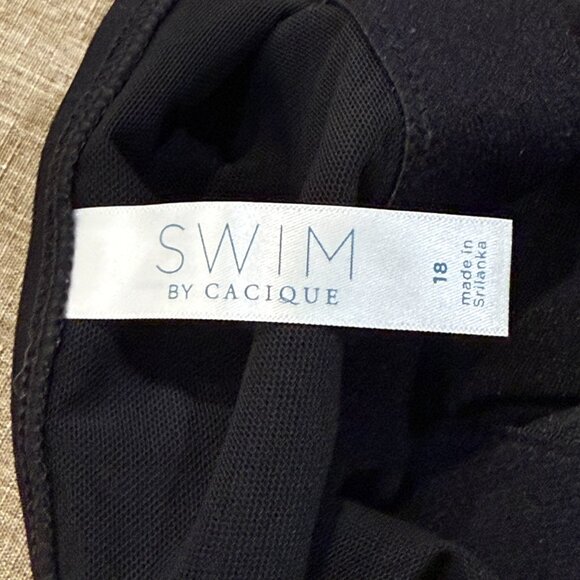 Size 18 Lane Bryant Swim Black Bathing Suit (One-Piece) with Skirt - NWT - Picture 4 of 6